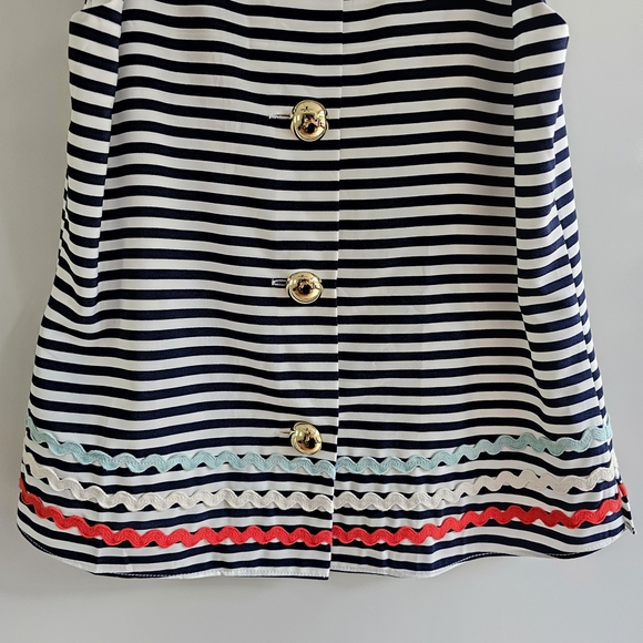 Sail to Sable Striped Sleeveless Top with Colorful Hem, New, Size XS - Picture 7 of 14